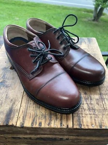 Dockers Mens Gordon Leather Dress Casual Cap Toe Lace-up Oxford Shoe Sz 11Wide - Picture 1 of 11