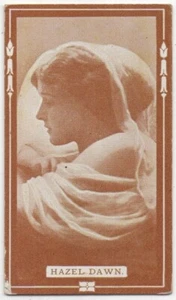 B.A.T. CIGARETTE CARD ACTRESSES PLAIN BACK UN-NUMBERED 1910 HAZEL DAWN - Picture 1 of 2