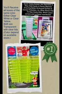 (12) Card Storage Box Vaults (Each Holds 50 Sleeved Cards) Stackable - Picture 1 of 12