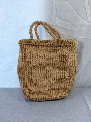 Bolso de mercado tejido de sisal de colección asa de transporte superior bohemio gitano hippie fibras naturales Foto 1 de 4
