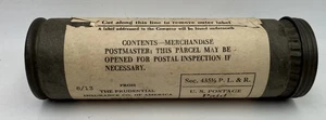 Vintage Fragile Tube Mailer With Contents From Prudential Insurance NJ RARE - Picture 1 of 9