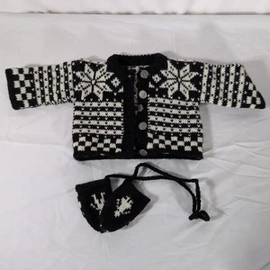 American Girl Kirsten Winter Woolens Sweater & Mittens AG tag Great Condition - Picture 1 of 5