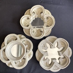 Set Of 3 Celtic Knot Style Mirror Resin 2004 Inter Art Inc. Hanging Wall Deor - Picture 1 of 3
