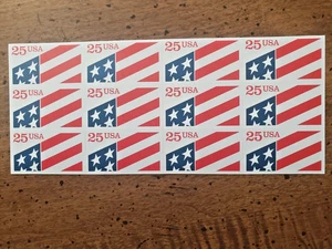 U.S. #2475a FLAG MINT UNFOLDED SELF-ADHESIVE BOOKLET PANE OF 12 - Picture 1 of 2