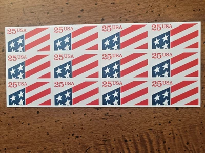 U.S. #2475a FLAG MINT UNFOLDED SELF-ADHESIVE BOOKLET PANE OF 12 - Image 1 of 2