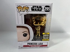Pop Vinyl Star Wars Princess Leia Gold/Chrome 2019 Galactic Convention #295 - Picture 1 of 6