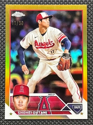 2023 Topps Chrome Lids Mitchell & Ness Shohei Othani /50 True Gold SP SSP #23-1 - Image 1 of 2