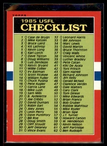 1985 Topps USFL Checklist #132 - Picture 1 of 2