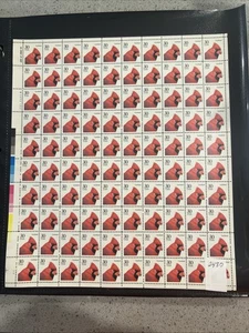 U.S. DEFINITIVE SHEET OF 100 SCOTT#2480 1991 30ct CARDINAL MNH P#S1111 - Picture 1 of 2