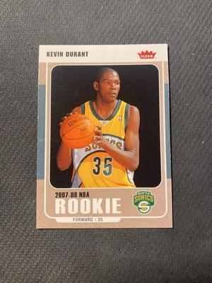 Tarjeta de novato Kevin Durant 2007-08 Fleer brillante Seattle Super Sonics Foto 1 de 2