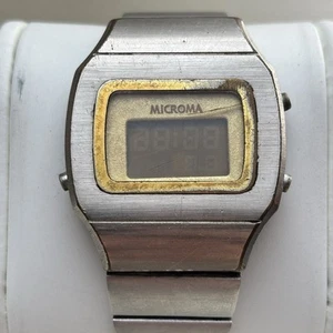 Reloj LCD Digital Microma Vintage Roto - Blade Runner Acero Inoxidable - Para Piezas - Imagen 1 de 6