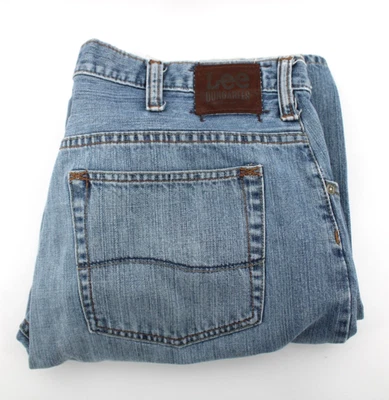 Lee Dungarees Jeans Mens 36x32 Blue Relaxed Bootcut 100% Cotton Denim - Image 1 of 4