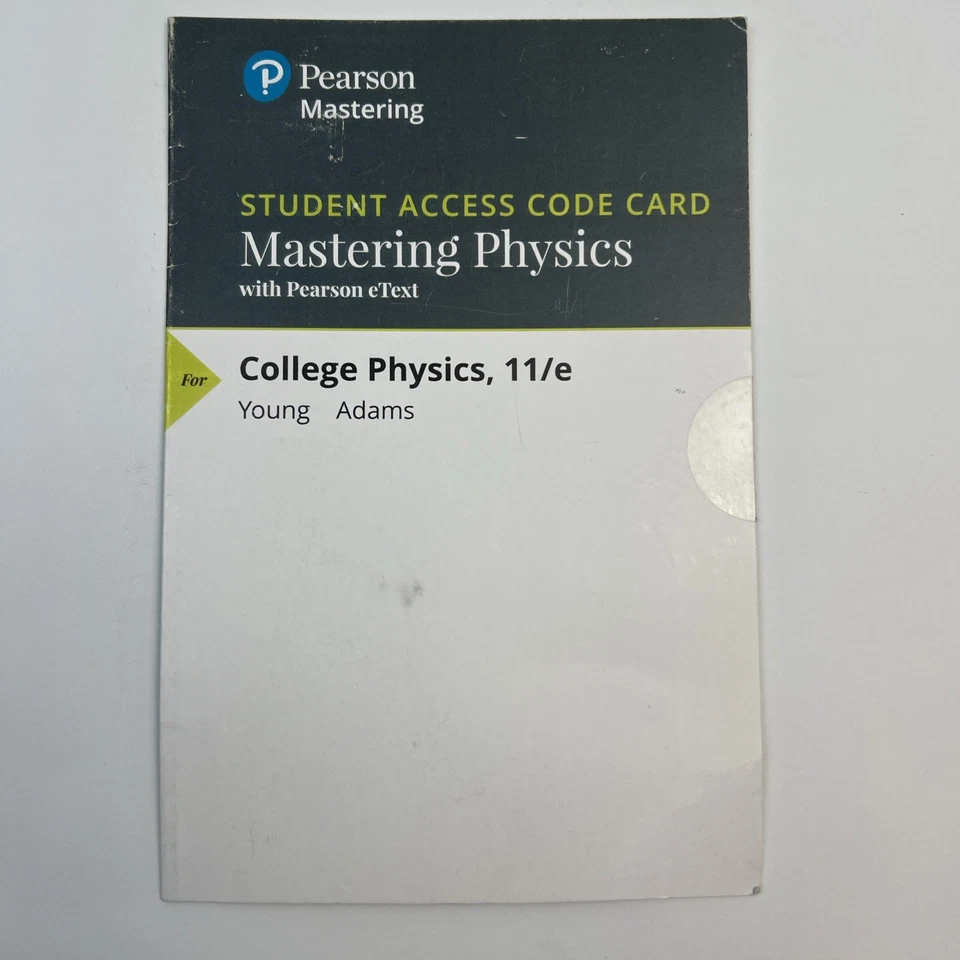 Pearson Mastering Physics College Physics 11/e Student Access Code Sealed - Image 1 of 4