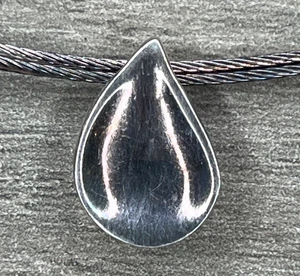 MILOR ITALY 925 Sterling Dreifach Draht Halsband Choker Halskette Träne Anhänger Vintage - Bild 1 von 11