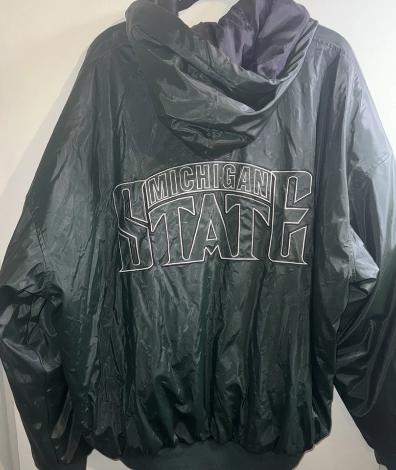 Vtg Steve & Barrys Sz XXL Michigan State Jacket  Zip Up Varsity Bomber Spellout - Image 1 of 4