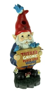 Estatua de gnomo rascador y abolladura lugar como en casa jardín gnomo casa de pájaros - Imagen 1 de 4