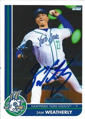 Sam Weatherly Signed 2025 Choice Hartford Yard Goats Team Set Card Auto - Image 1 of 2