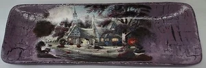 Shabby Vintage chic style picture on wood /olive *Sorceress house* - Picture 1 of 4