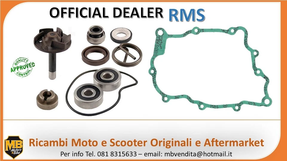 KIT REVISIONE POMPA ACQUA APRILIA SCARABEO 250 2004 2005 2006 GUARNIZIONE CARTER - Immagine 1 di 1