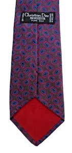 Paisley Christian Dior Tie 100% SILK Men's Monsieur Necktie Designer Paisley - Picture 1 of 9