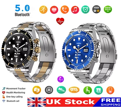 Smart Watch For  Men Bluetooth Call Blood Pressure Heart Rate Fitness Tracker UK - Image 1 of 4