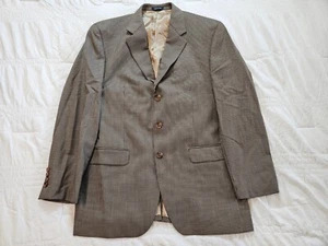 Ralph Lauren Men's 42R 3 Three Button Jacket Sport Coat Brown Houndstooth - Picture 1 of 21