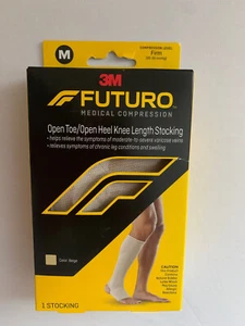 Futuro Open Toe/Open Heel Knee Length Firm Stocking - Size Medium and Large