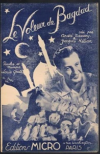 LE VOLEUR DE BAGDAD créé Jacques HELIAN André DASSARY parole musique Louis Gasté - Picture 1 of 2