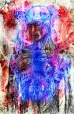 "Aflame II" JUDGEHYDROGEN giger salvador dali 11 x 17 poster