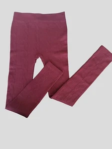 NWOT Rue 21 Juniors Maroon Sweater Leggings  ~ Size Small /Med - Picture 1 of 7