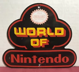 VINTAGE WORLD OF NINTENDO 7.5” PORCELAIN MARIO BROTHERS SIGN - Picture 1 of 7