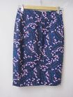 Floral Pencil Skirt By Boden - Size 6 Petite - Sateen Cotton With Stretch BNWT