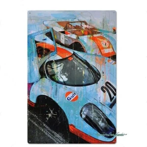 TOILE TABLEAUX GULF 24 H DU MANS 50X70 CM - Imagen 1 de 4