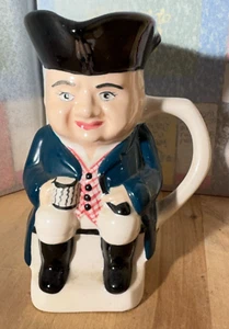Vtg Toby Jug Mug, Colonial Man On Chair, Signed Bouvier 1961, 6" - Picture 1 of 6