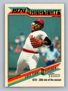 LUIS TIANT 2023 Heritage High Number 1974 HIGHLIGHTS Insert #74H-6 Red Sox - Picture 1 of 2