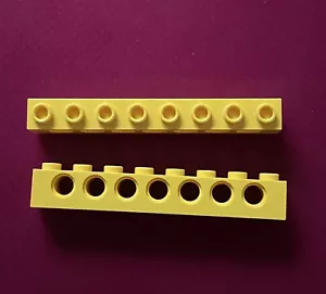 2 Lego 3702 Hole Bar Technique Technic 1x8 Many Colour Yellow - Picture 1 of 2