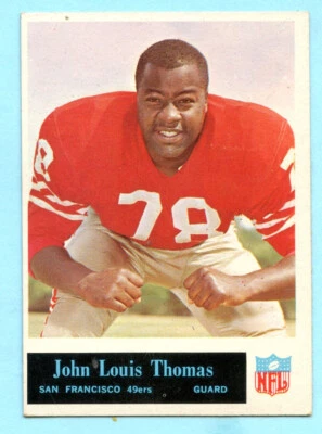 1965 Philadelphia Football # 181 John Louis Thomas - 49ers - Box 708 - Image 1 of 2