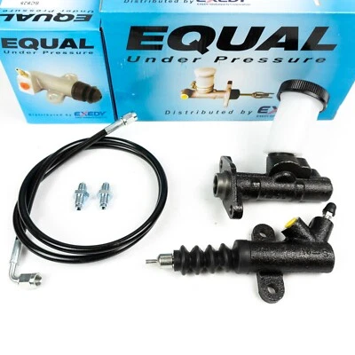 Exedy Master & Slave Cylinder & Stainless Clutch Line Kit For 90-05 Mazda Miata - Image 1 of 4