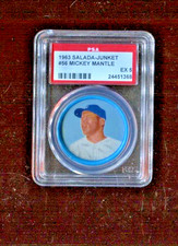 1963 Salada Junket Mickey Mantle Coin #56 PSA5 EX New York Yankees