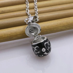 Ashes Necklace Vintage Water Drop Locket Photo Lockets for Man - Picture 1 of 12