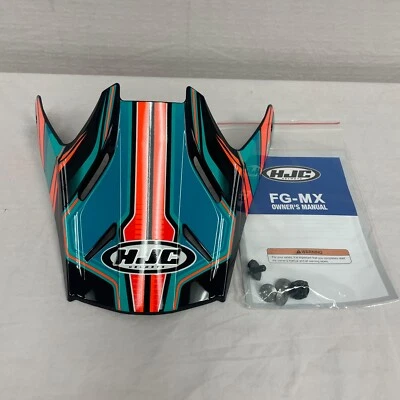 Casco HJC FG-MX Repuesto Visera Pico Pistón MC-4 Azul/Naranja Foto 1 de 2
