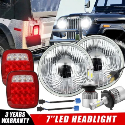 Kit de luces traseras antiniebla faros antiniebla de 7" LED para Jeep Wrangler TJ CJ Foto 1 de 4