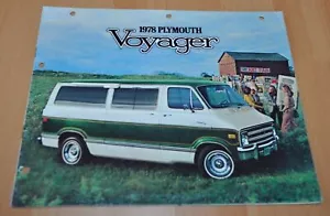 1978 Plymouth Voyager Sales Brochure Prospekt - Picture 1 of 5