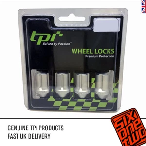 TPi 12x1.25 Tapered Aluminium Silver XR Wheel Locks Locking Nuts - Picture 1 of 1