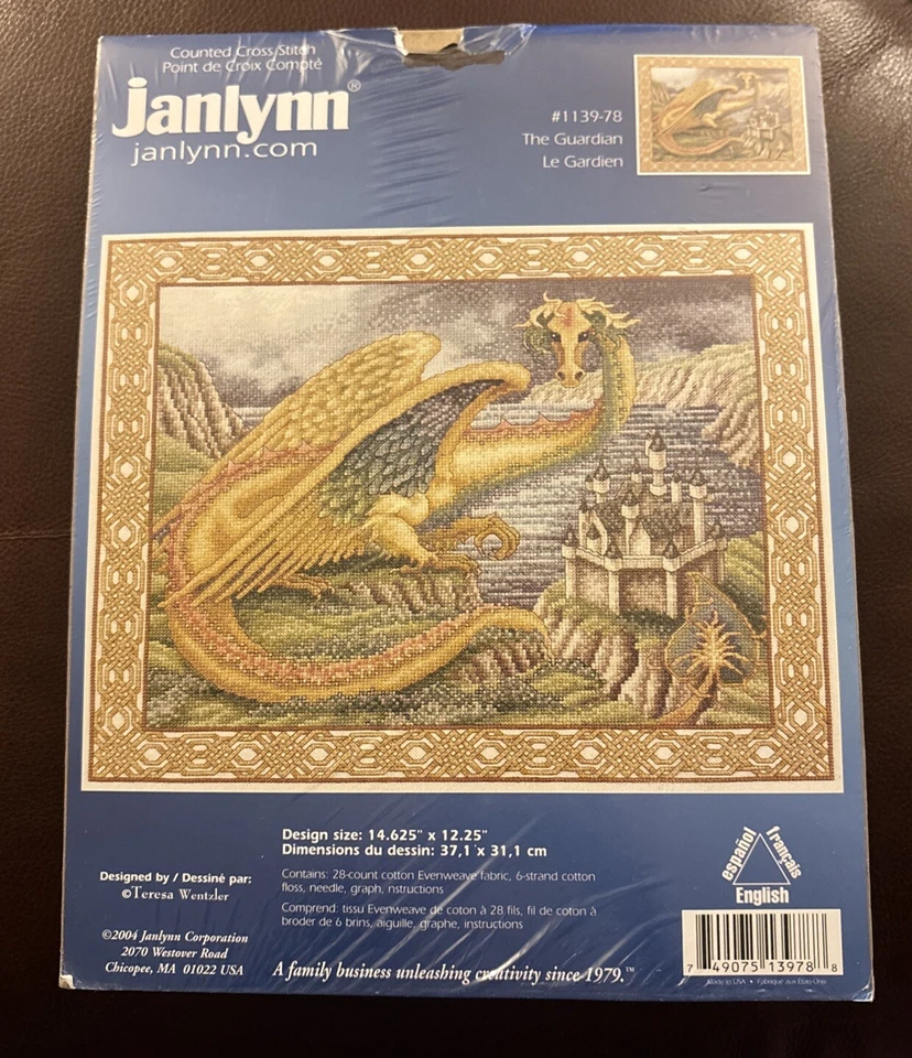 The Guardian Dragon Janlynn Teresa Wentzler Counted Cross Stitch Kit 113978