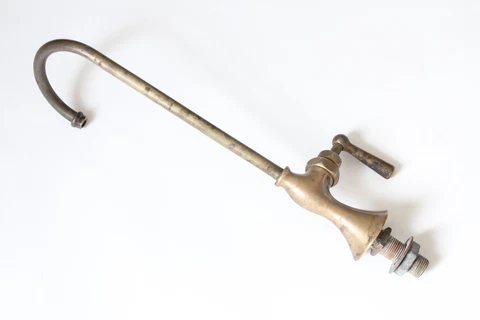 antique gooseneck faucet | crane vtg kitchen faucet victorian plumbing deco sink Cover