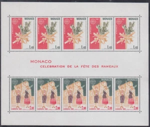 MONACO Sc # 1279a CPL MNH HOJA de 5 JUEGOS, EUROPA 1981, DOMINGO DE PALMA - Imagen 1 de 1