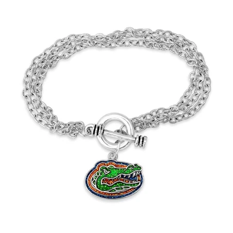 Florida Gators Game Day Glitter Toggle Bracelet Jewelry Gift Licensed UF Cover