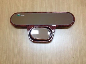 11" WOOD GRAIN PANORAMIC WIDE 2-IN-1 SAFETY REAR VIEW (BABY VIEW MIRROR) JH - Picture 1 of 2