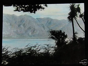 Glass Magic lantern slide BOBS COVER LAKE WAKATIPU C1920 NEW ZEALAND L65 . - Picture 1 of 2